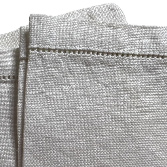 Vintage Heavy-Weight Pickstitched Linen Dinner Napkins Set of 12 From The 50s - Picture 2 of 5